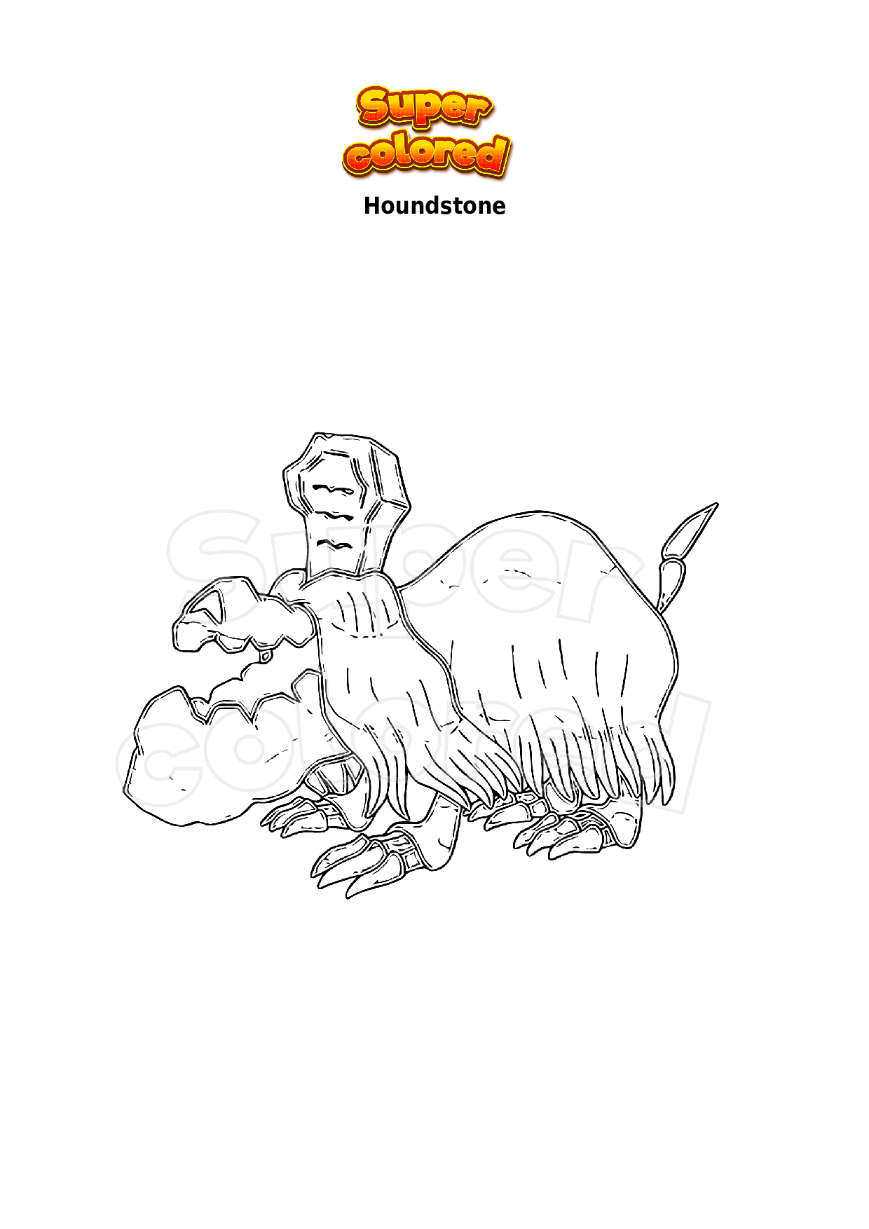 Houndstone Coloring Pages Free Pokemon Coloring Pages Printables