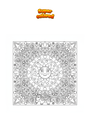 Coloring page Indian Mandala Zentangle 12