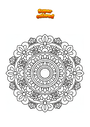 Coloring page Indian Mandala Zentangle 142
