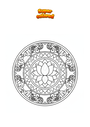 Coloring page Indian Mandala Zentangle 157