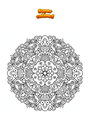 Coloring page Indian Mandala Zentangle 172