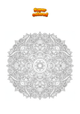 Coloring page Indian Mandala Zentangle 207