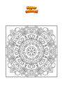 Coloring page Indian Mandala Zentangle 252