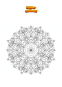 Coloring page Indian Mandala Zentangle 302