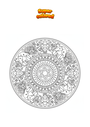 Coloring page Indian Mandala Zentangle 332