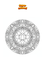 Coloring page Indian Mandala Zentangle 337