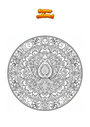 Coloring page Indian Mandala Zentangle 392
