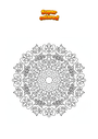 Coloring page Indian Mandala Zentangle 417