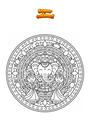 Coloring page Indian Mandala Zentangle 42