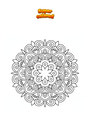 Coloring page Indian Mandala Zentangle 537