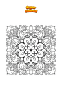 Coloring page Indian Mandala Zentangle 62