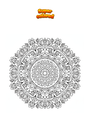 Coloring page Indian Mandala Zentangle 77