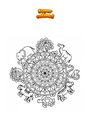 Coloring page Indian Mandala Zentangle 87