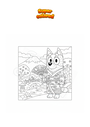 Coloring page Japanese Bluey