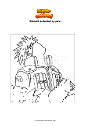 Coloring page Kakashi defeated by pain