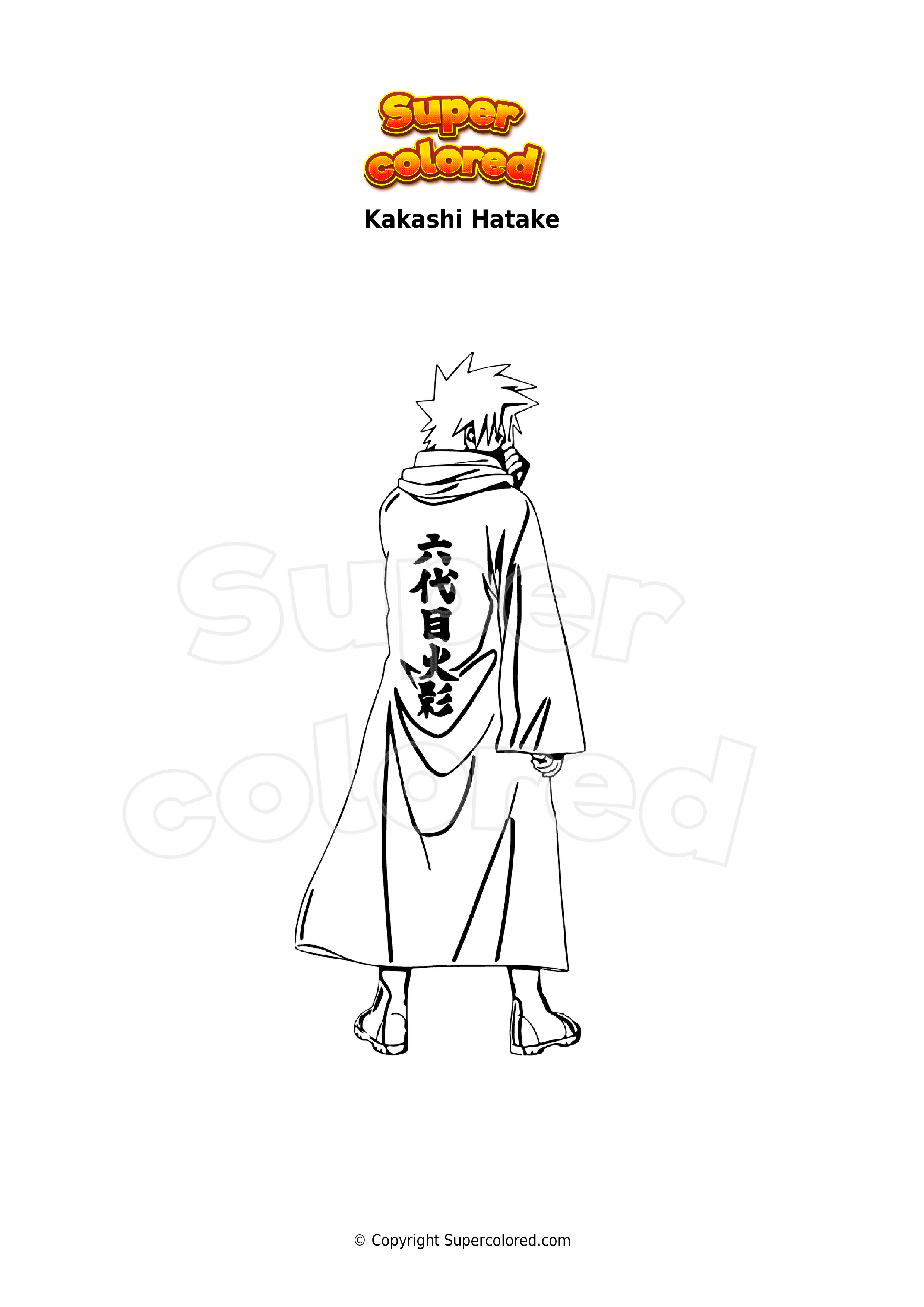 kakashi hatake coloring pages