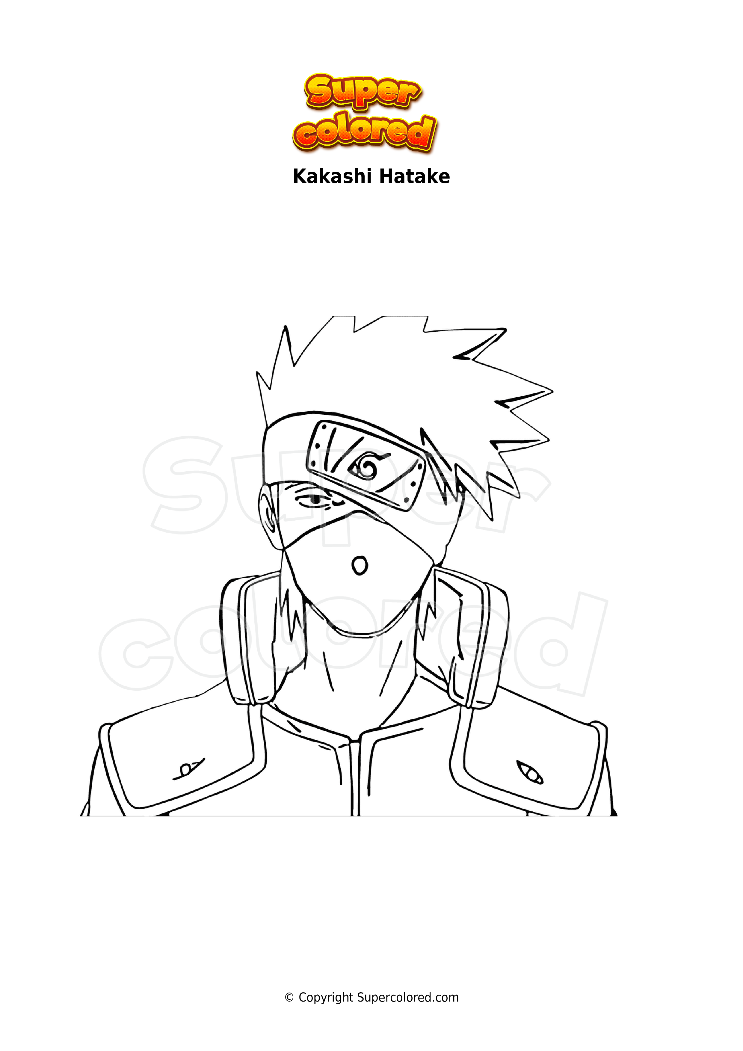 Coloring page - Leader - Kakashi Hatake