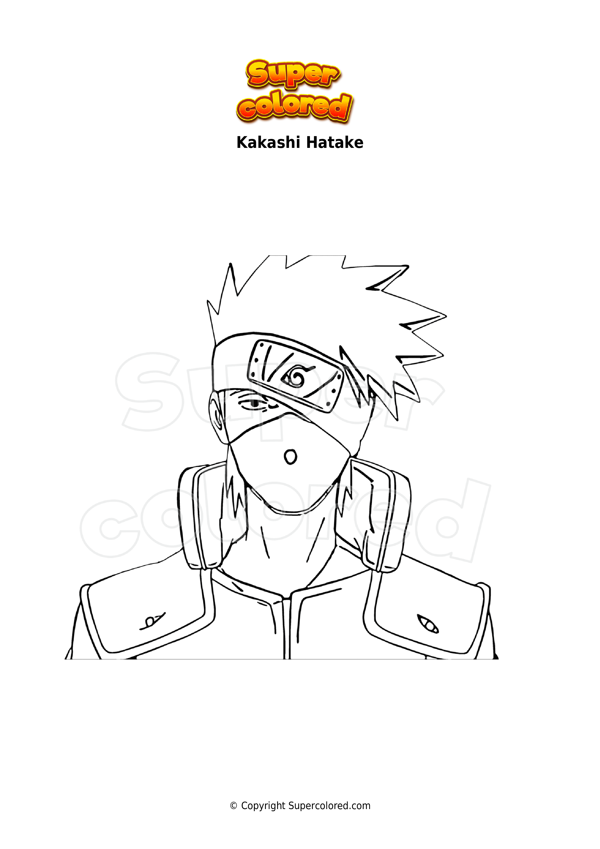 kakashi hatake coloring pages