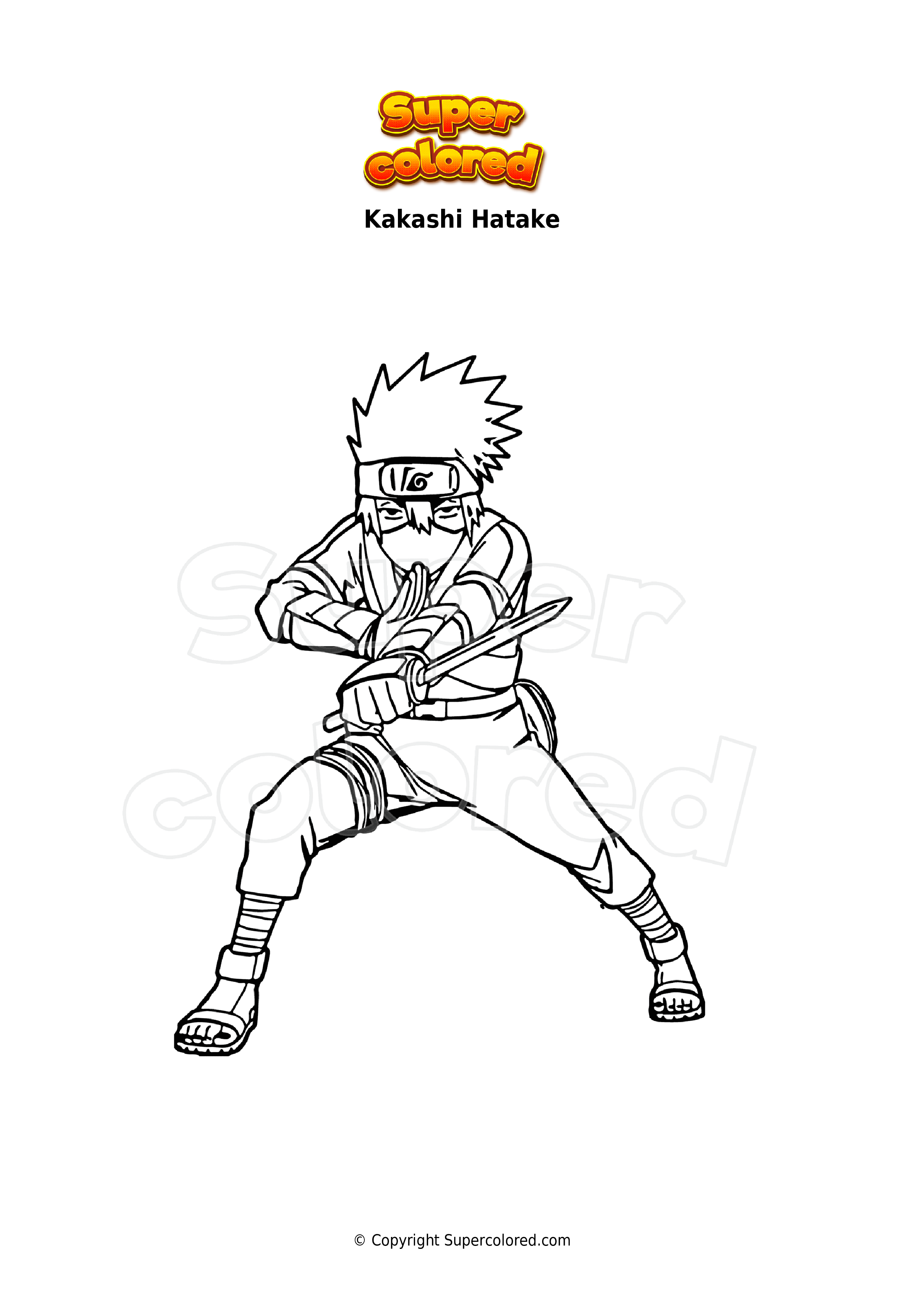 Namikaze Minato in Anime Naruto coloring page - Download, Print or Color  Online for Free