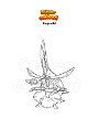 Coloring page Pokemon Kingambit
