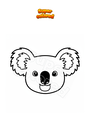 Coloring page Koala face