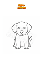 Coloring page Labrador puppy