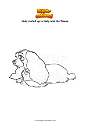 Coloring page Lady curled up in Lady and the Tramp