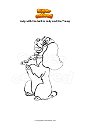 Coloring page Lady with the ball in Lady and the Tramp