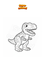 Coloring page Lego T-Rex