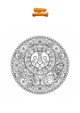 Coloring page Lion Mandala Zentangle