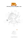 Coloring page Little fairy princess with golden crown