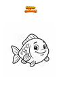 Coloring page Little smiling fish