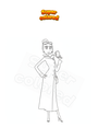Coloring page Lucy with the gun in Despicable Me