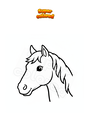 Coloring page Male horse