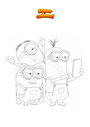 Coloring page Minions selfie