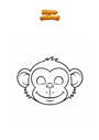 Coloring page Monkey man mask