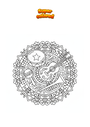 Coloring page Music Mandala Zentangle