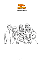 Coloring page Naruto's Family