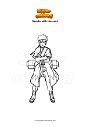 Coloring page Naruto with the coat