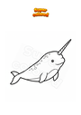 Coloring page Narwhal