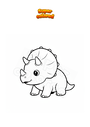 Coloring page Newborn Triceratops