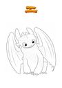 Coloring page Night Fury in How to Train Your Dragon