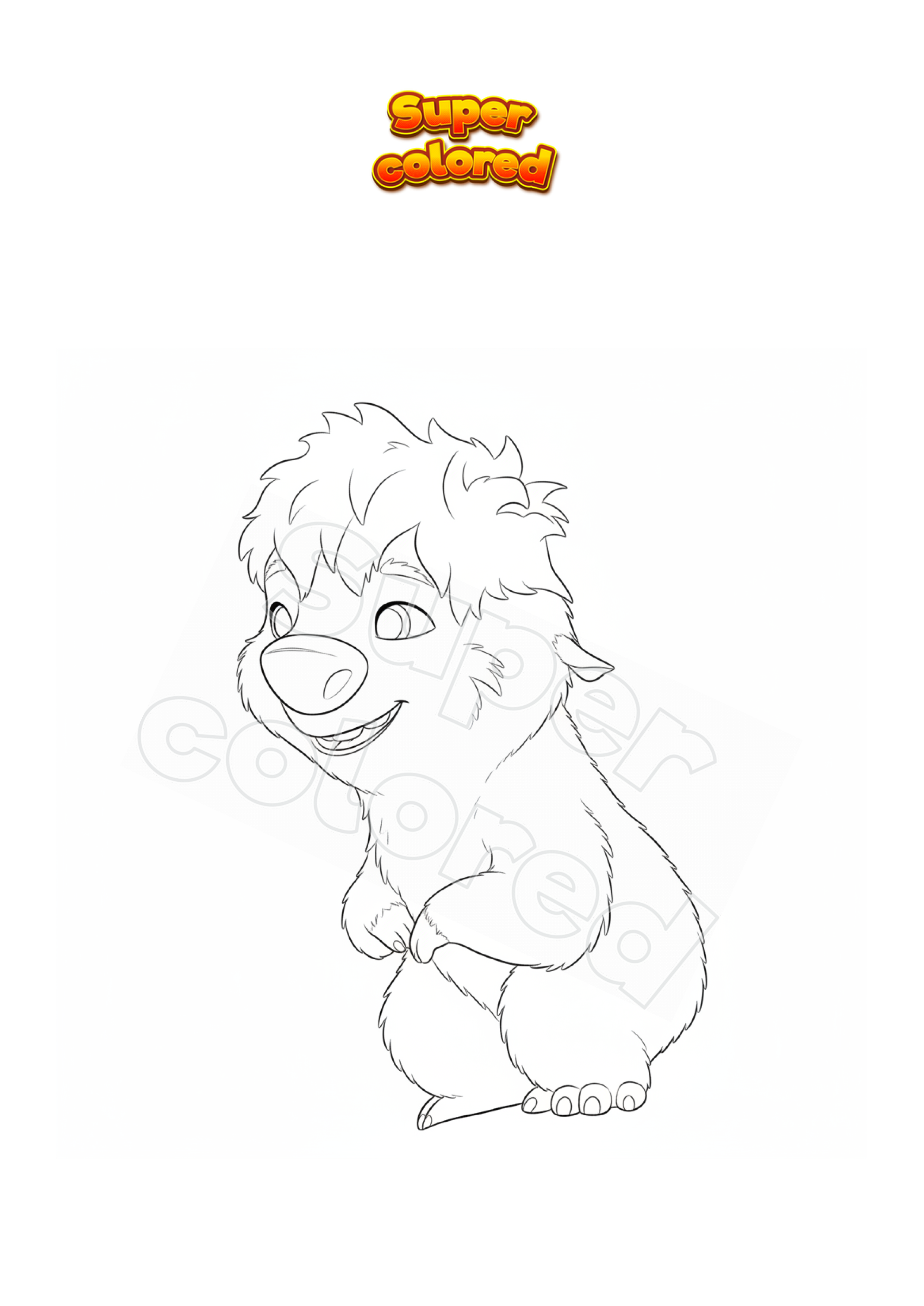 Coloring Page Fire Wolf Swapped