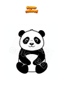 Coloring page Panda sitting