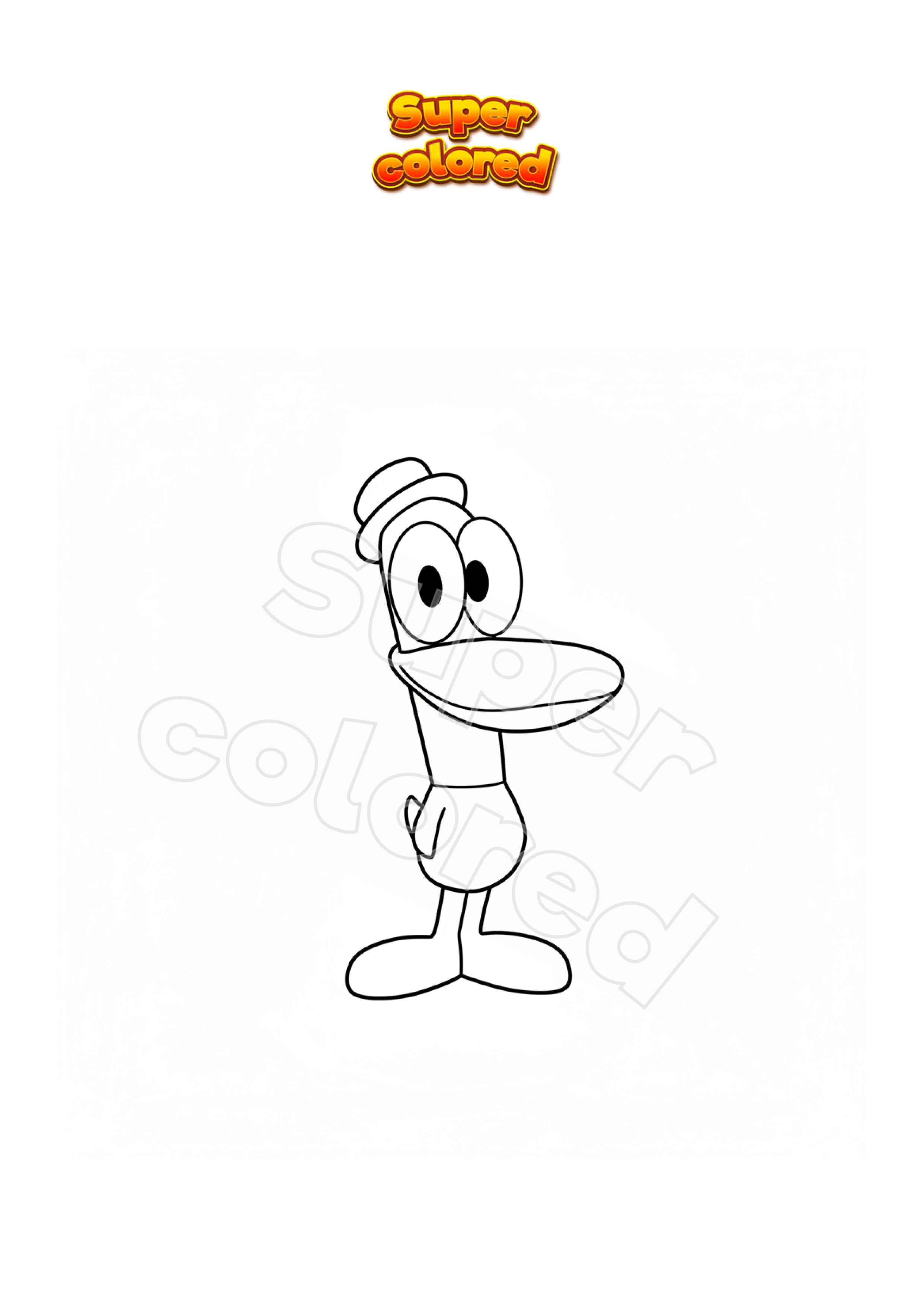 Coloring page Pato Pocoyo