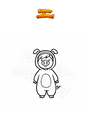 Coloring page Pig disguise