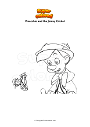 Coloring page Pinocchio and the Jiminy Cricket