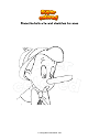 Coloring page Pinocchio tells a lie and stretches his nose