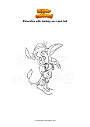 Coloring page Pinocchio with donkey ears and tail