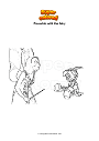 Coloring page Pinocchio with the fairy